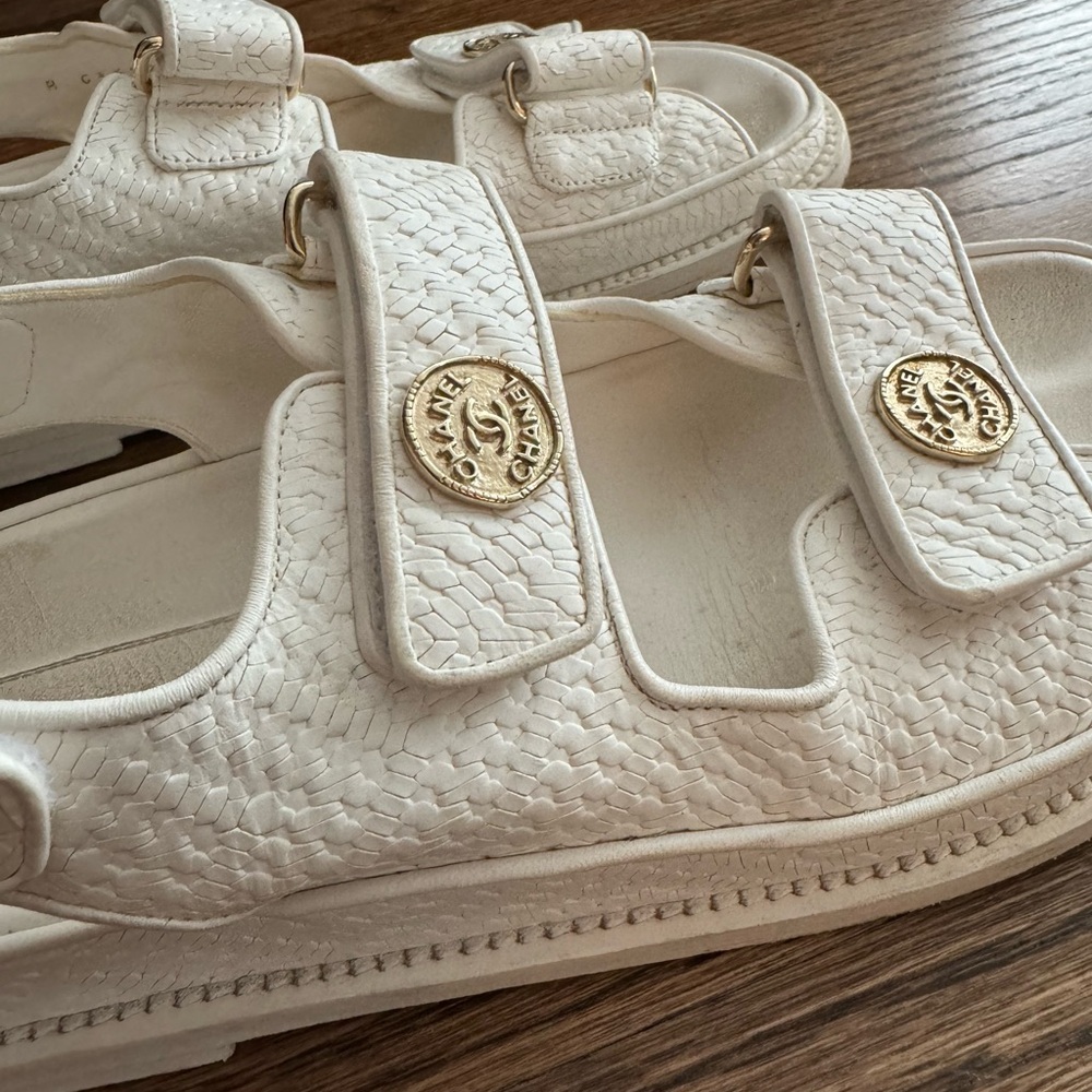 Chanel 2022 Interlocking Cc Slingback Sandals - image 2